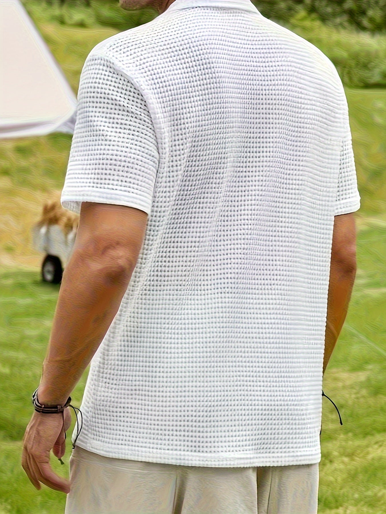 Shirt – Waffle Knit Texture & Breathable Shape Hold Fit