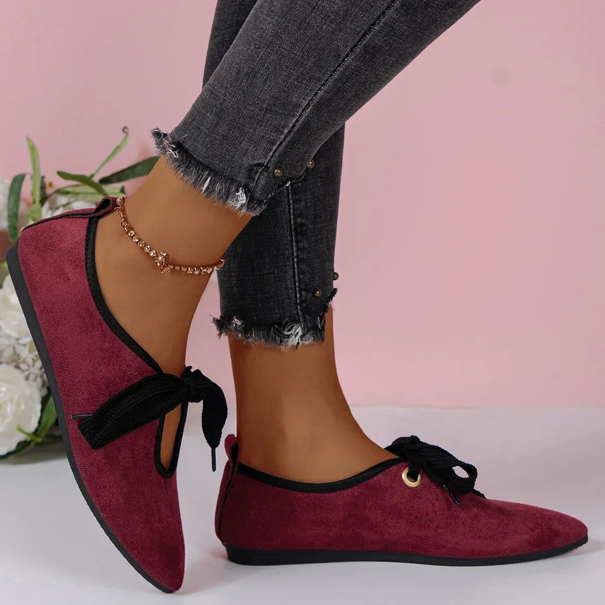 Shoes - Bowknot Front & Soft Blend Low Sole Support