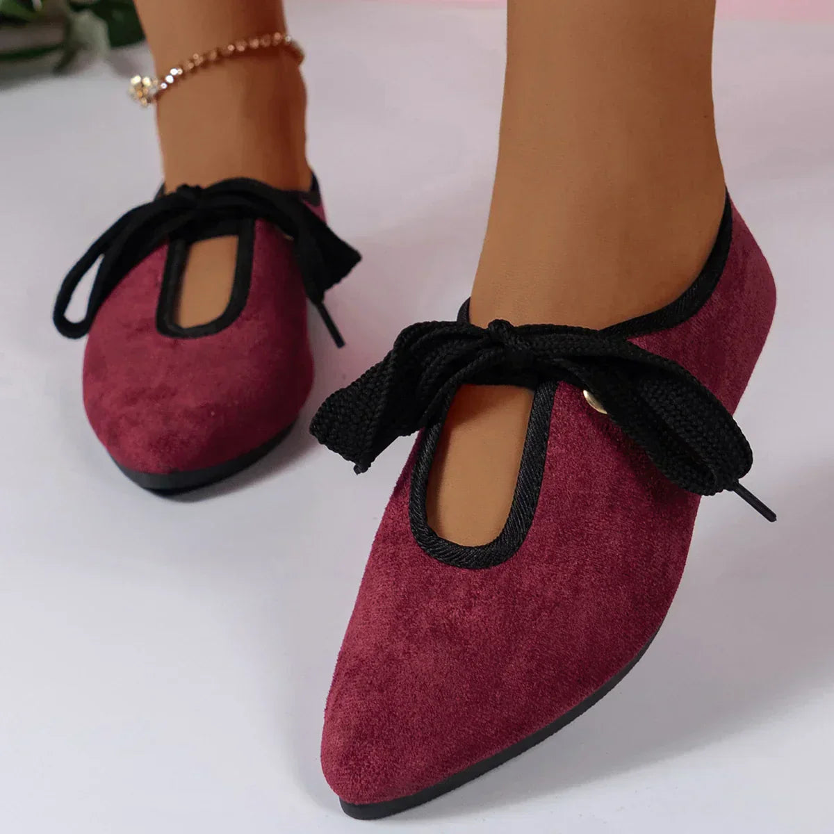Shoes - Bowknot Front & Soft Blend Low Sole Support