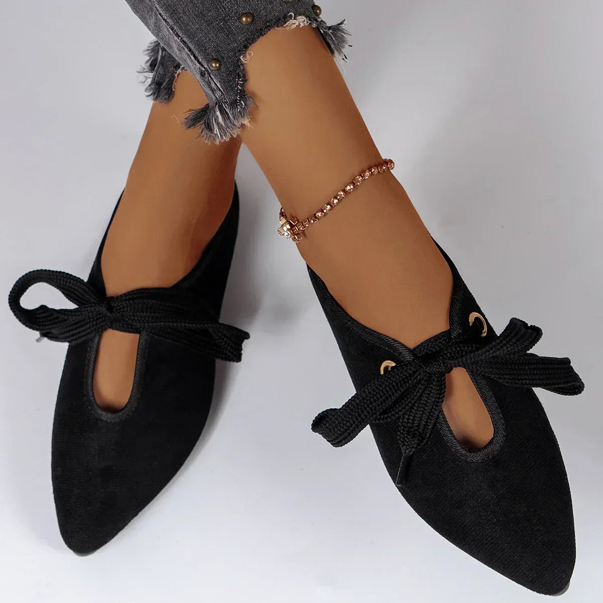 Shoes - Bowknot Front & Soft Blend Low Sole Support