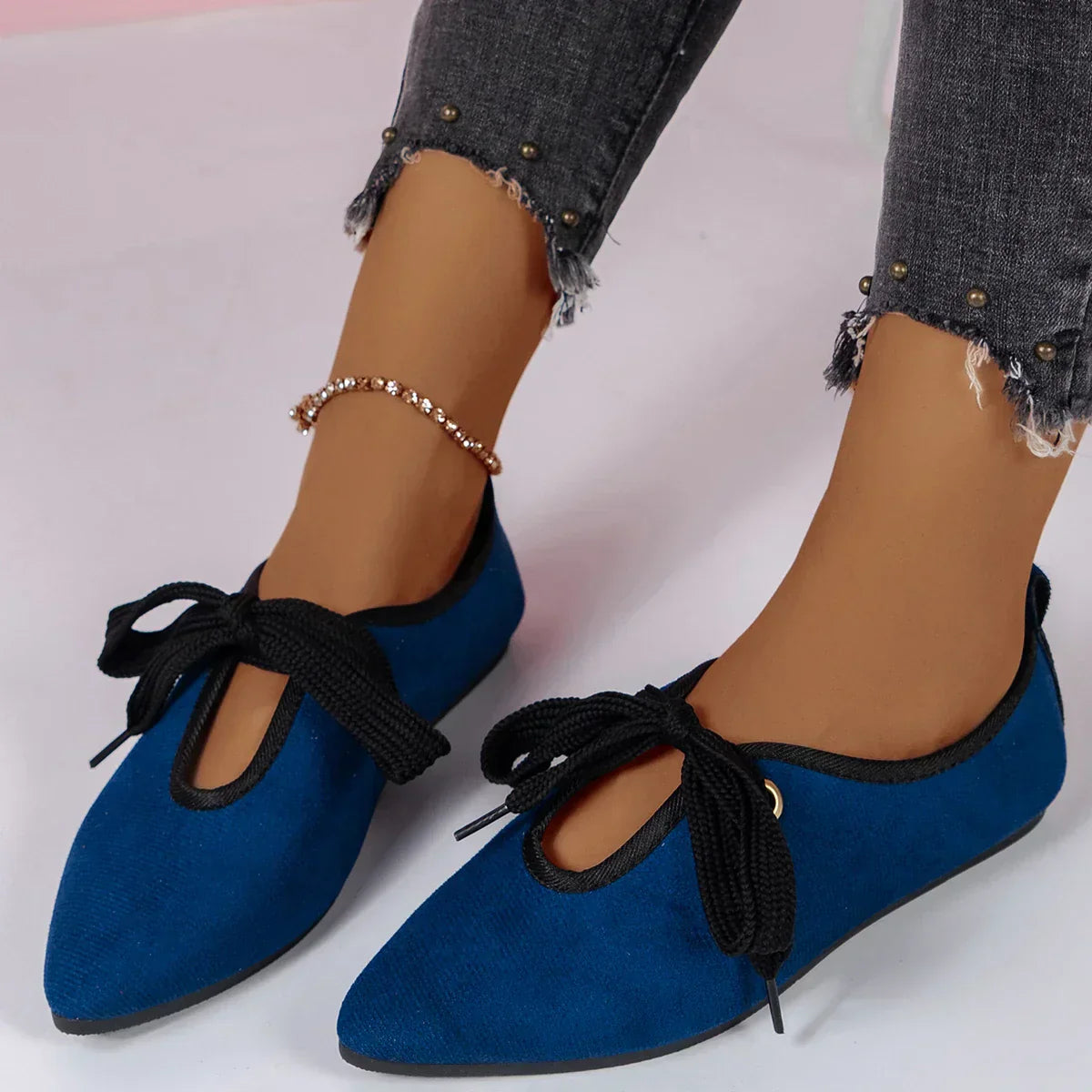Shoes - Bowknot Front & Soft Blend Low Sole Support