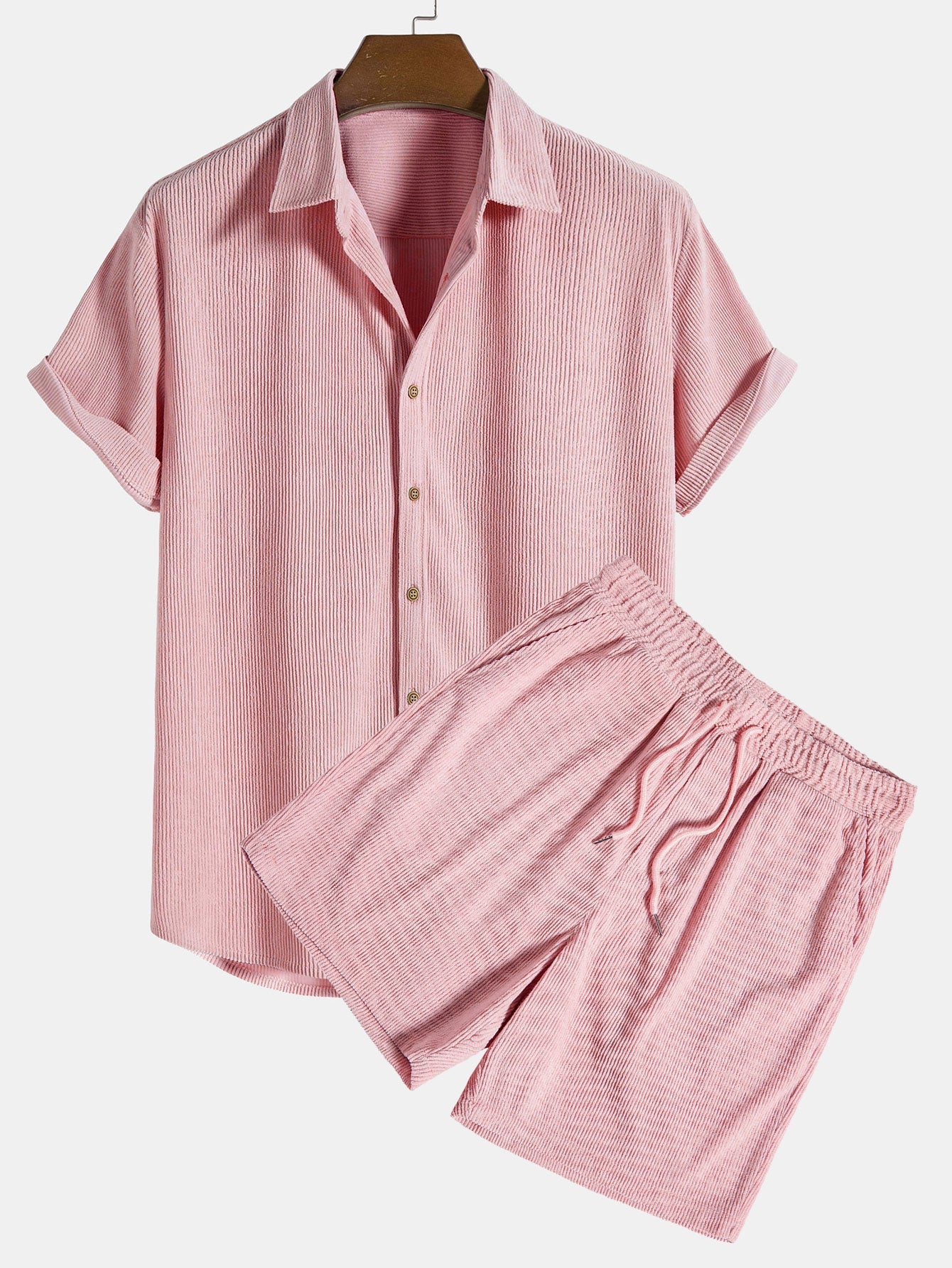 Short Sleeve Set - Polyester Blend & Breathable Airflow