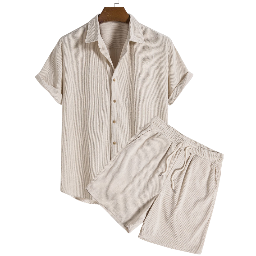 Short Sleeve Set - Polyester Blend & Breathable Airflow