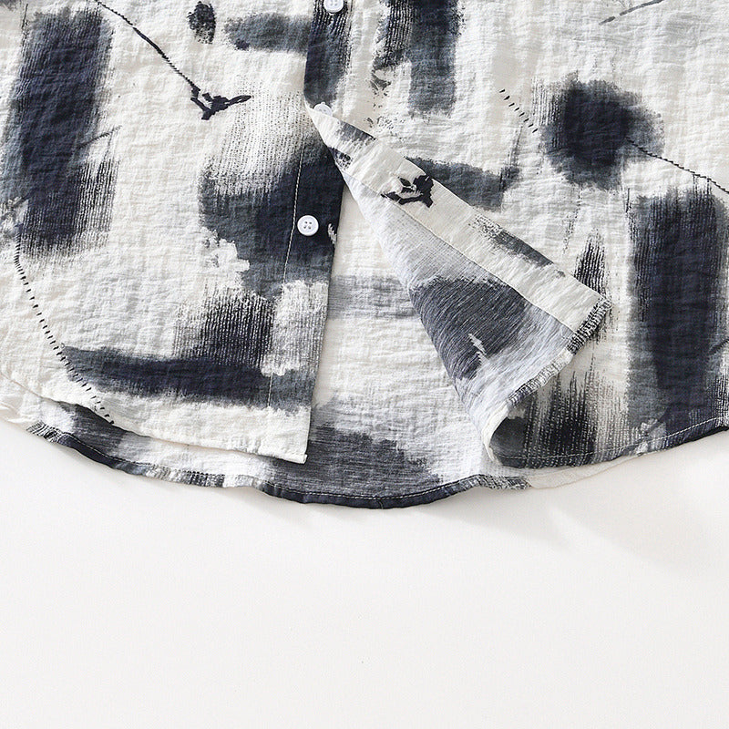 Short-Sleeve Shirt - Printed Front & Loose Movement Fit