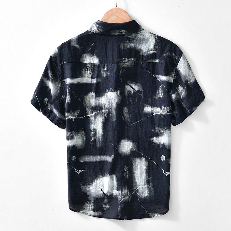 Short-Sleeve Shirt - Printed Front & Loose Movement Fit