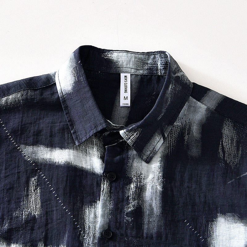 Short-Sleeve Shirt - Printed Front & Loose Movement Fit