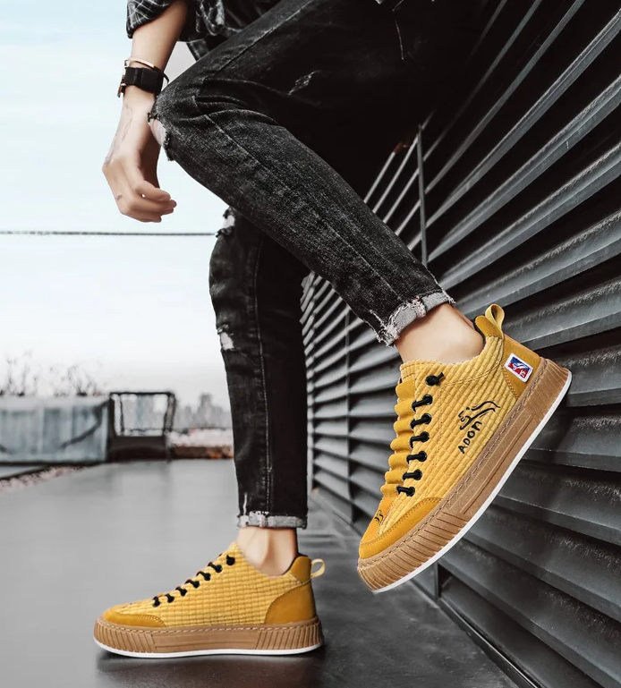 Sneakers - Corduroy Blend Low Top & Cushioned Support