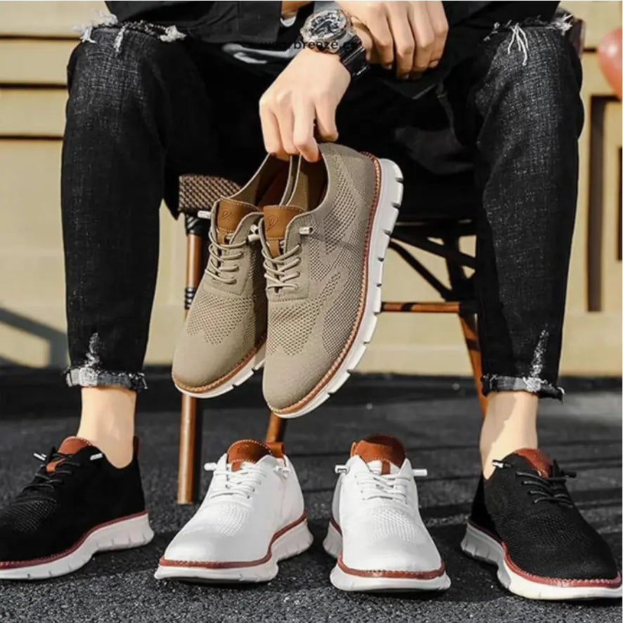 Sneakers - Knit Blend Upper & Cushioned Shock Absorption