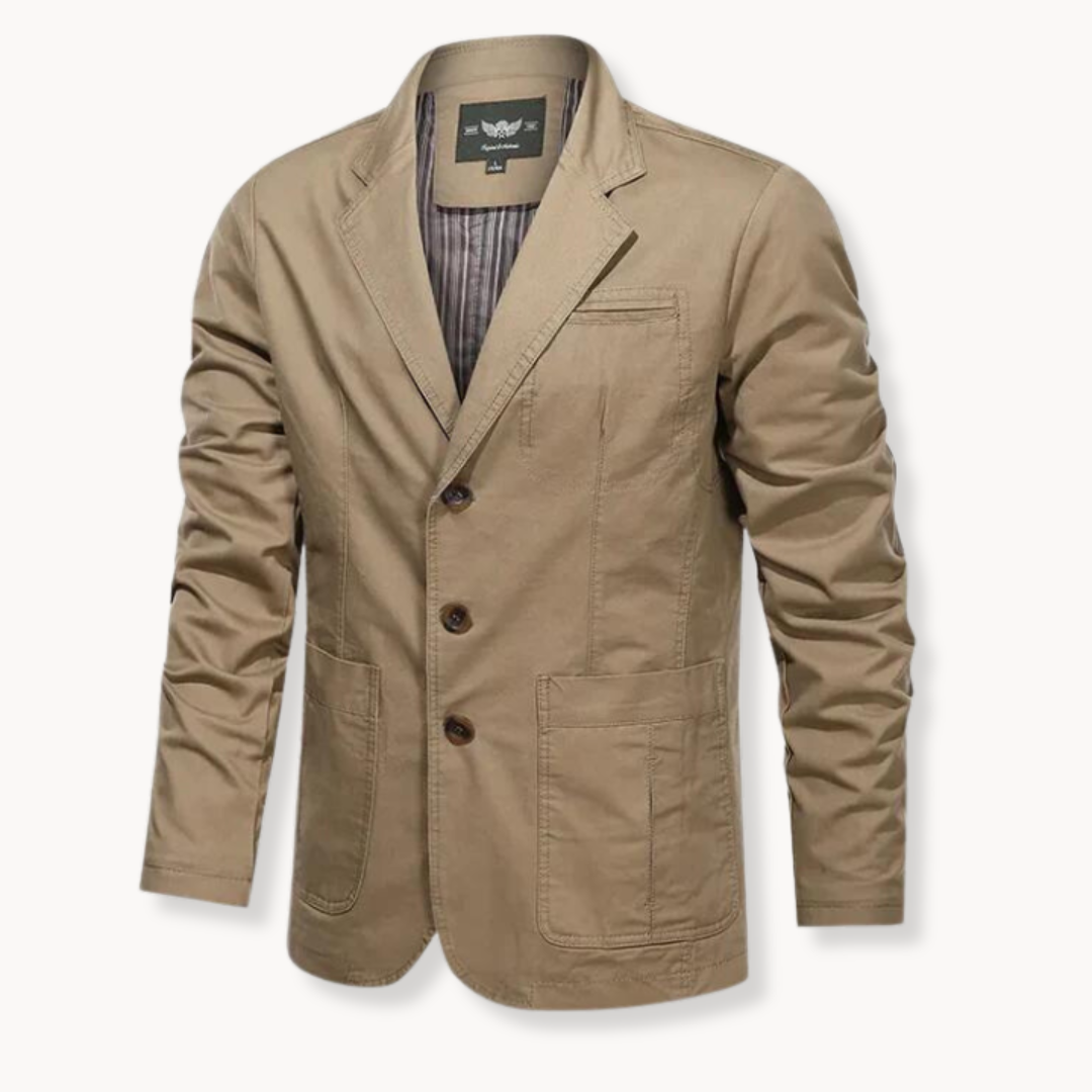 Soft-Blend Blazer - Triple Breasted Front & Tailored Fit