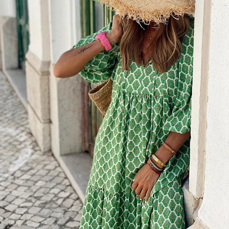 Soft-Blend Dress - Flowy Maxi Shape And Easy Movement