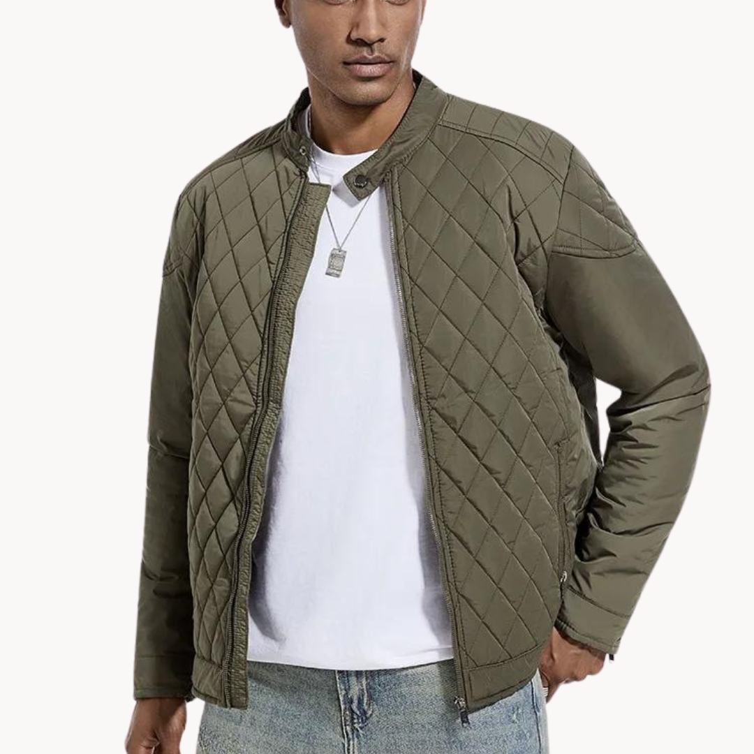 Soft-Blend Jacket - Diamond Quilted Design And Keeps Warm