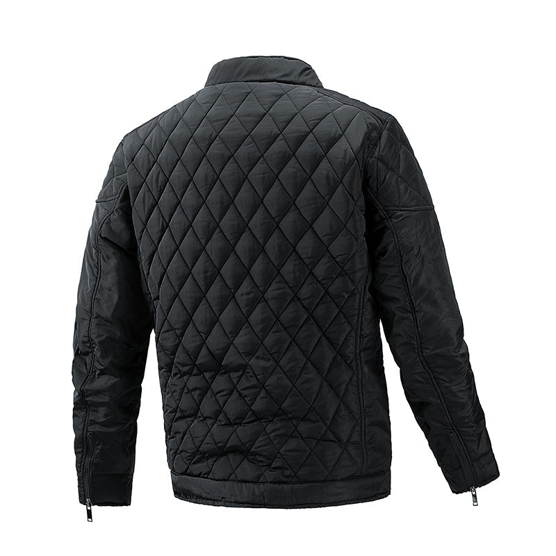 Soft-Blend Overshirt Jacket - Diamond Check And Button Front