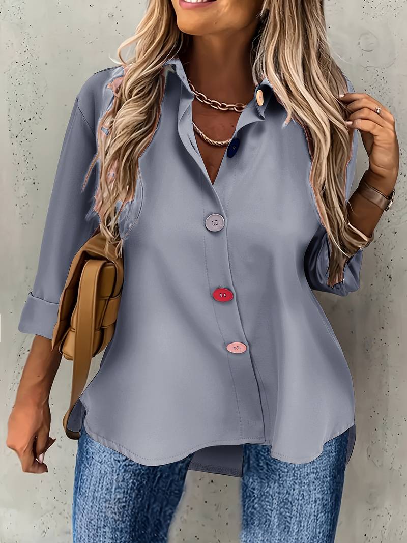 Soft-Blend Shirt - Long Sleeve Cut And Smooth Drape Ease