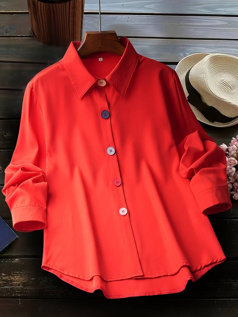 Soft-Blend Shirt - Long Sleeve Cut And Smooth Drape Ease