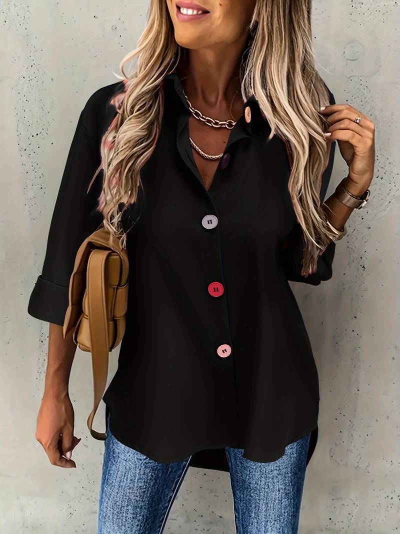 Soft-Blend Shirt - Long Sleeve Cut And Smooth Drape Ease