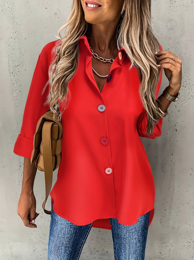 Soft-Blend Shirt - Long Sleeve Cut And Smooth Drape Ease