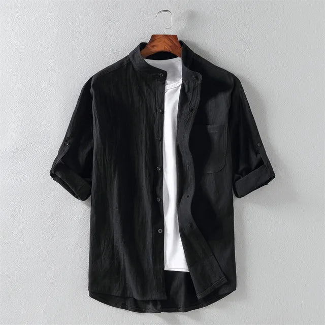 Variant image for Men's Cotton T-Shirt Short Sleeve Casual Shirt-1
