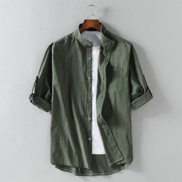 Variant image for Men's Cotton T-Shirt Short Sleeve Casual Shirt-8