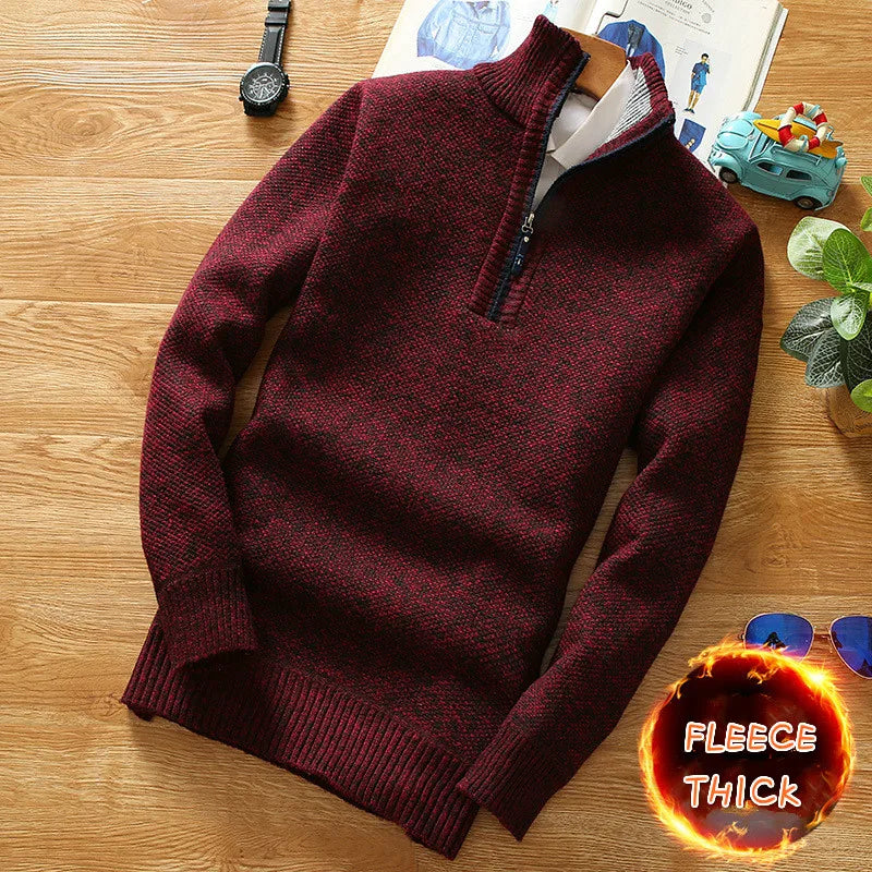 Sweater - Half Zip Front & Fleece Blend Air Control