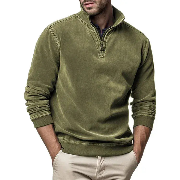 Sweatshirt - Polyester Blend Washed Fleece And Keeps Shape