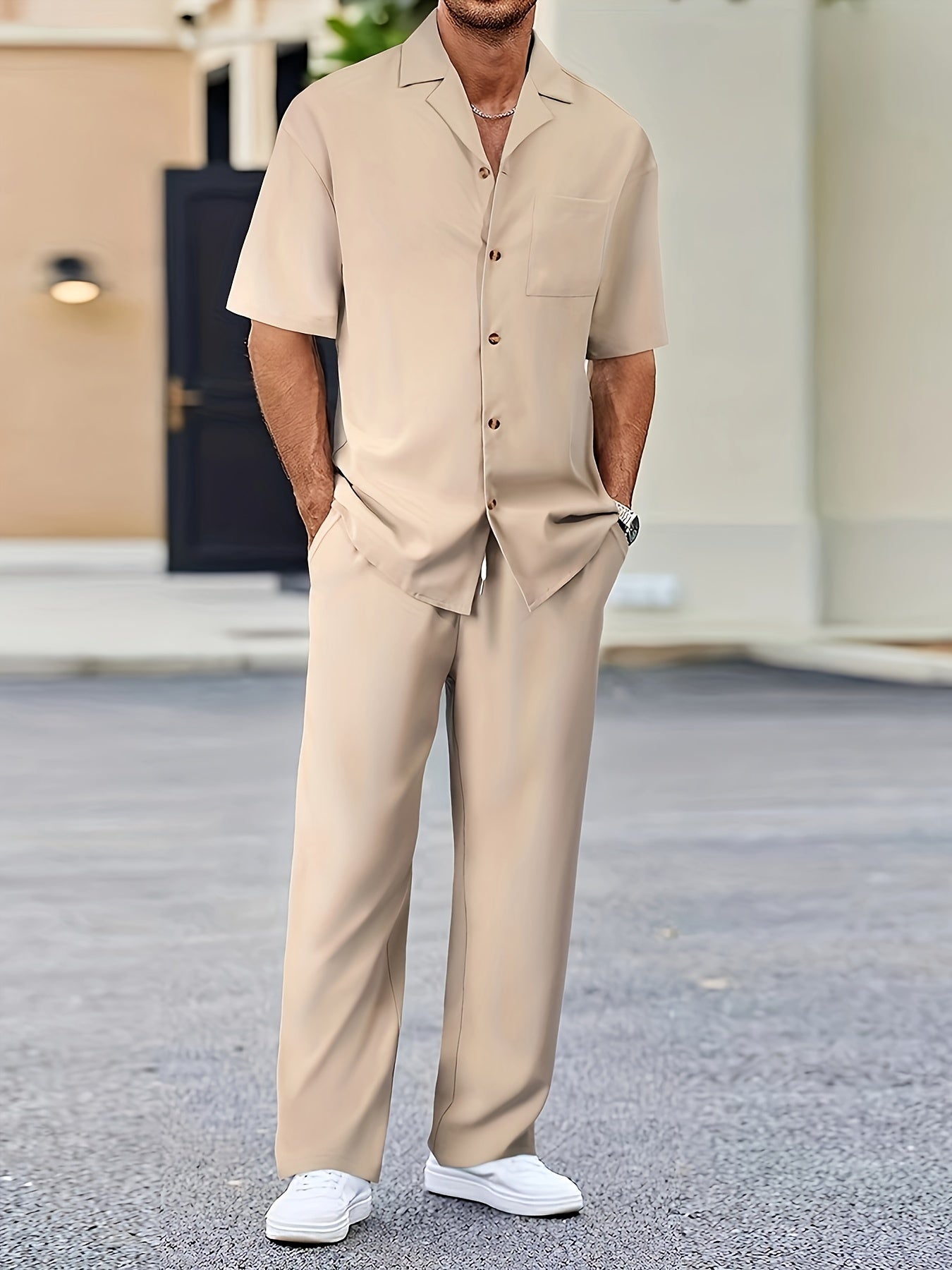 T-Shirt And Pants Set – Breathable Blend & Easy Movement
