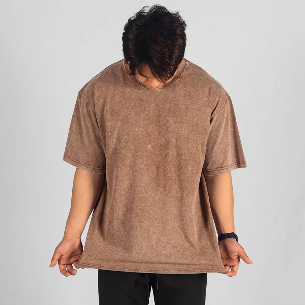 T Shirt – Vintage Wash And Roomy Shape For Easy Move