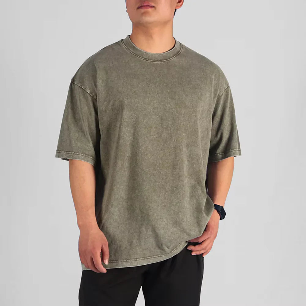 T Shirt – Vintage Wash And Roomy Shape For Easy Move