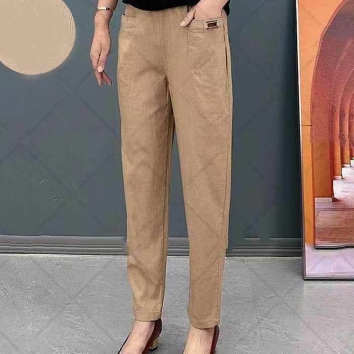 Tailored Pants - Elastic Waistband And Streamlined Shape