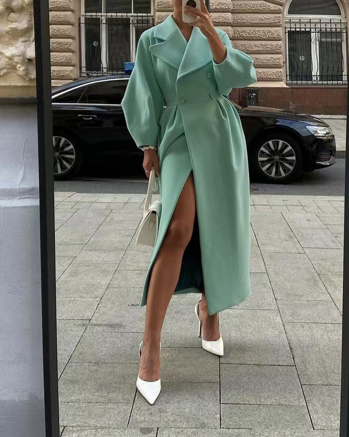 Trench Coat - Polyester Blend & Long Fit For Added Coverage