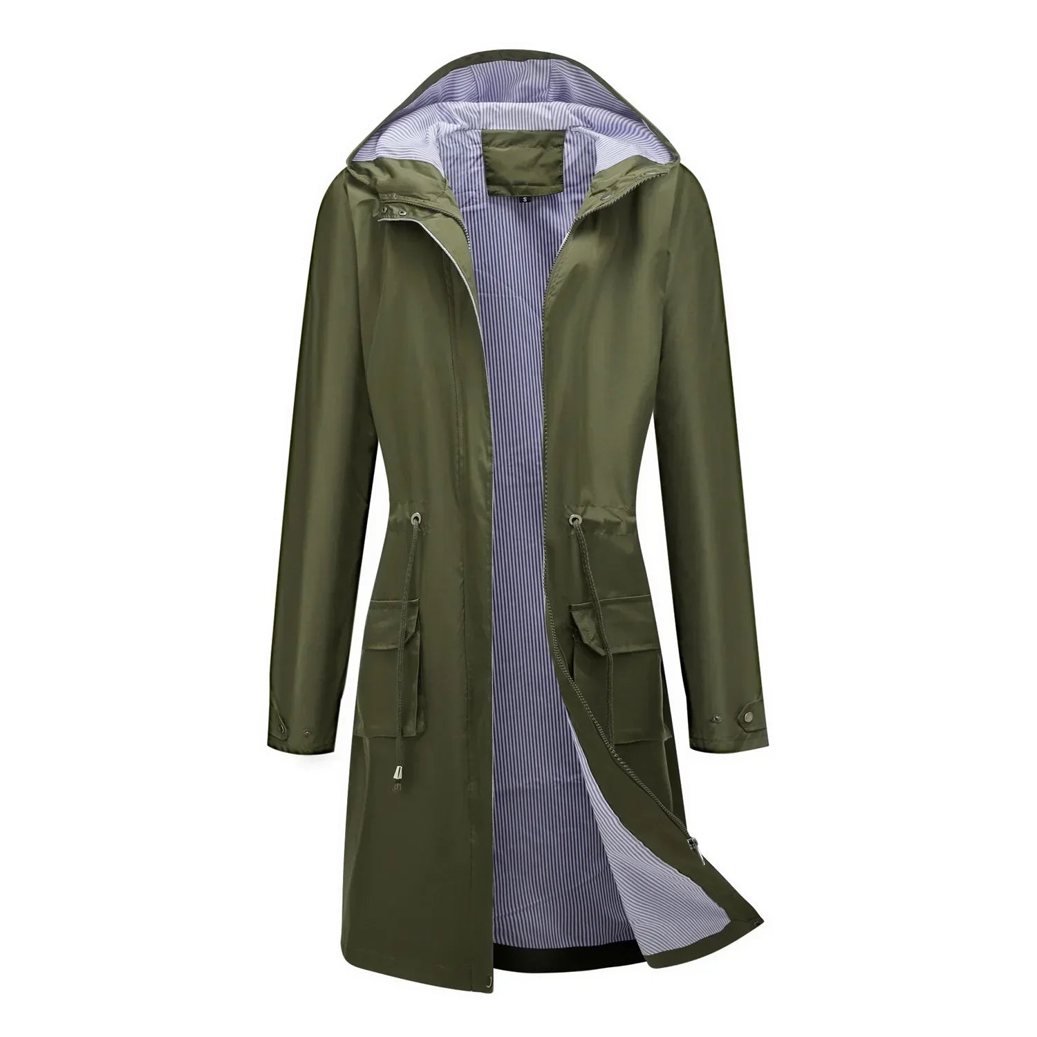 Trench Coat - Polyester Blend Tailored Shape & Water Repel