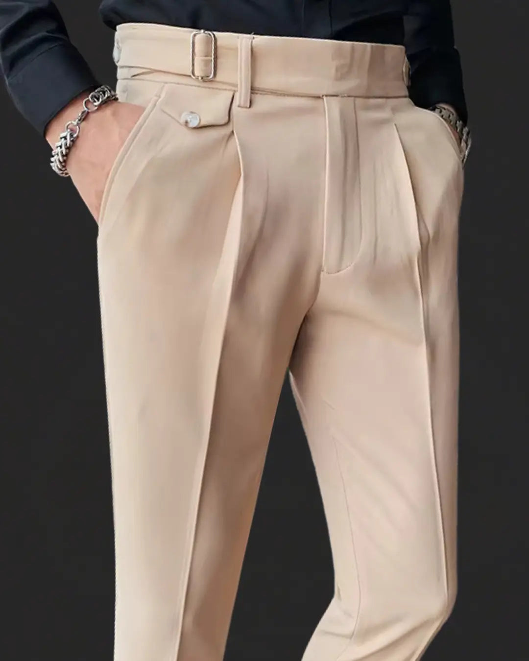 Trousers - Pleated Front & Adjustable Secure Waistband