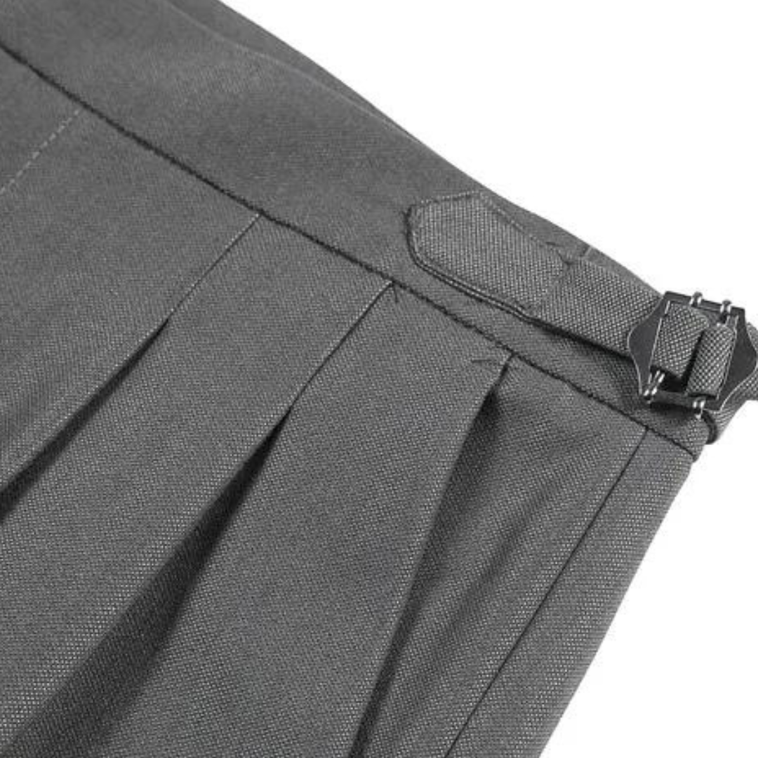 Trousers – Polyester Blend Flat Front & Straight Hem Fit