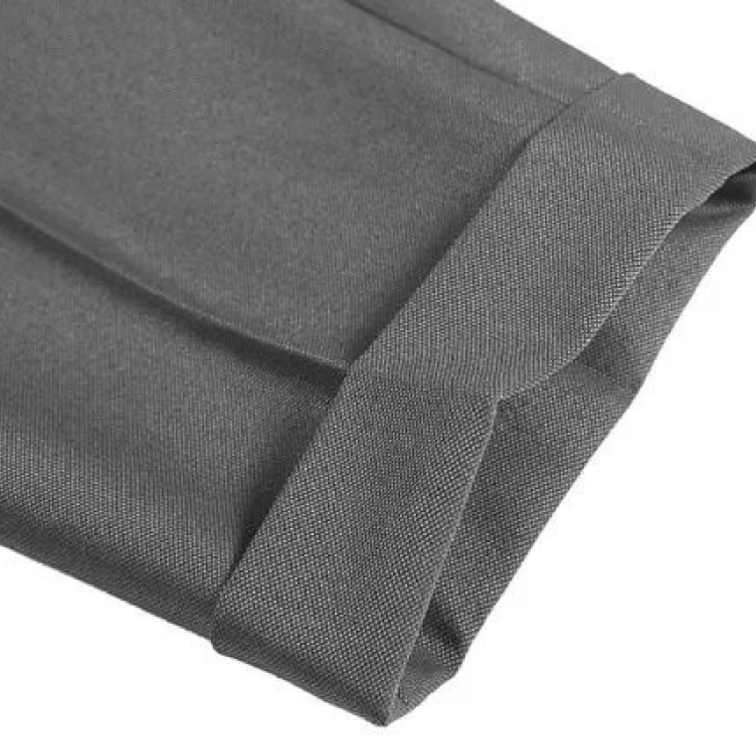 Trousers – Polyester Blend Flat Front & Straight Hem Fit