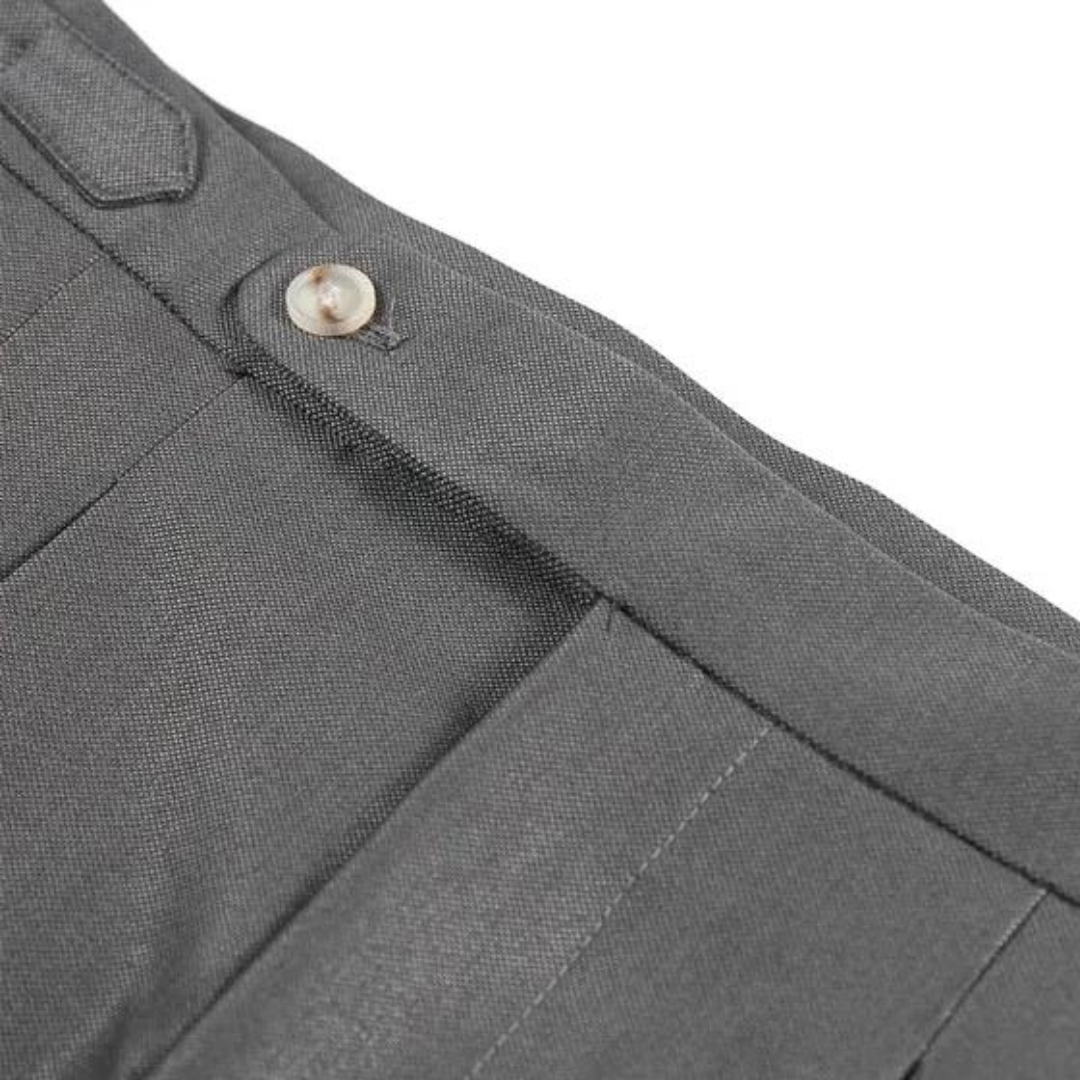 Trousers – Polyester Blend Flat Front & Straight Hem Fit