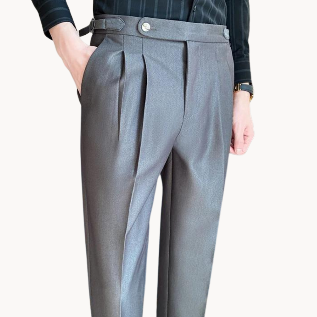 Trousers – Polyester Blend Flat Front & Straight Hem Fit