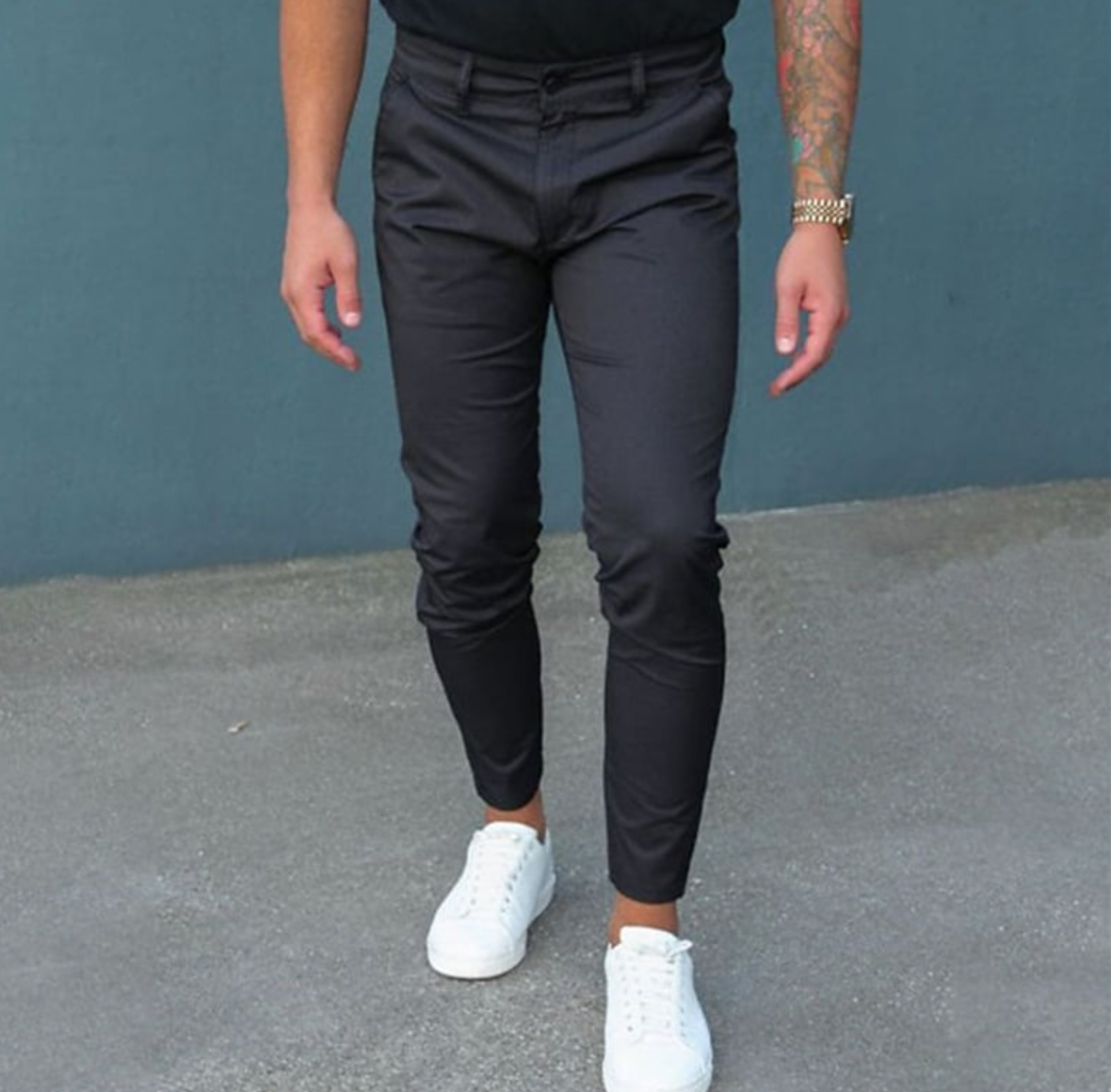 Trousers - Soft Blend Fabric And Belt Loops With Secure Fit