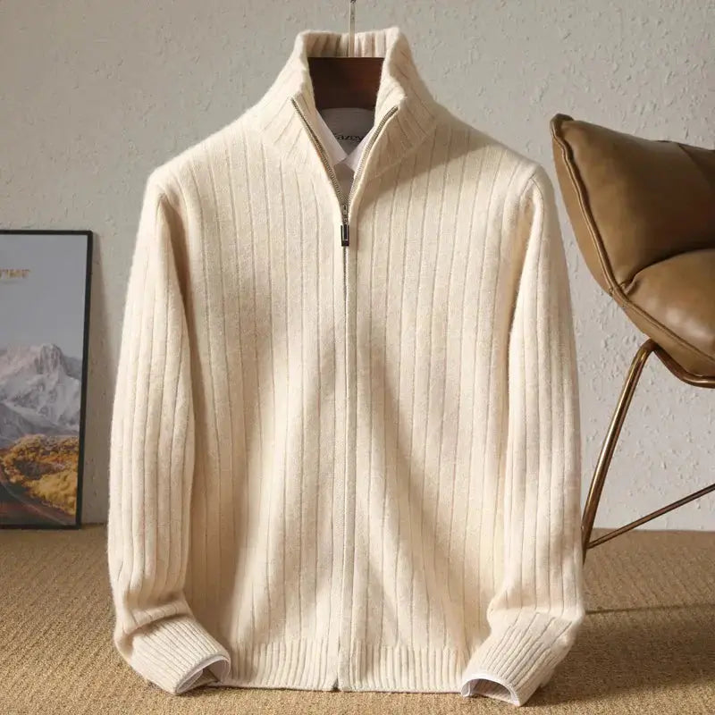 Vest - Blend Stripe Pattern And Flat Layering Shape