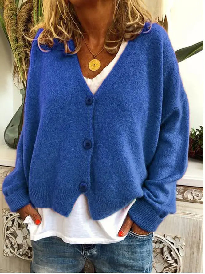 Vest - Knit Clean Shape With Button Front And Warm Blend