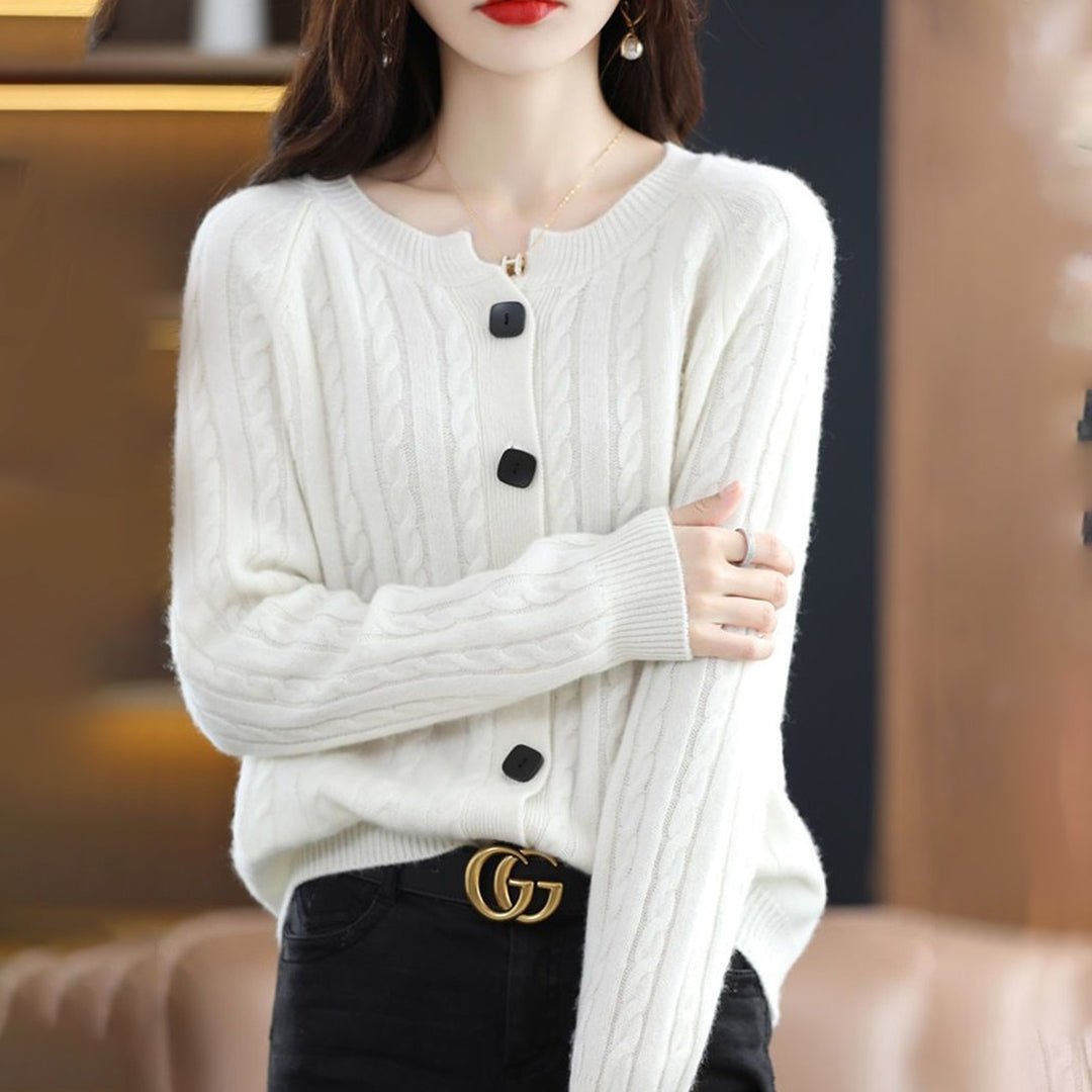 Vest - Natural Fiber Blend & Button Front Warm Layer