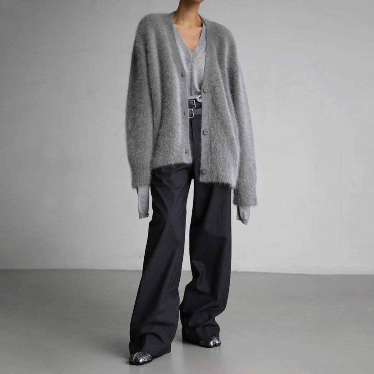 Waistcoat - Fabric Blend Long Cut & Warm Insulation