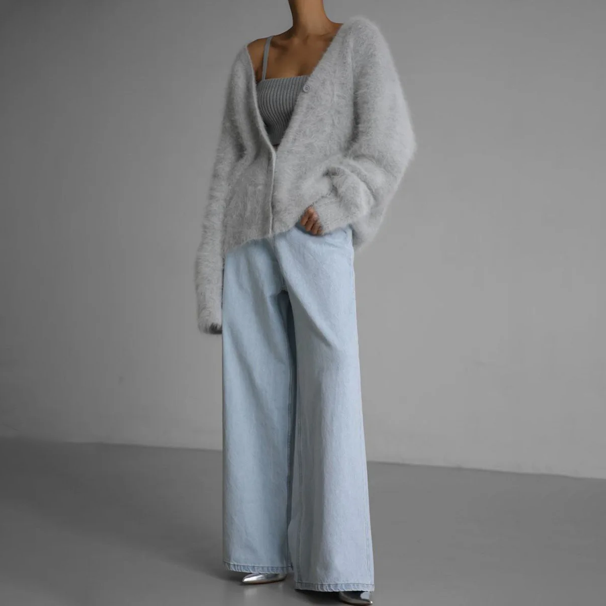 Waistcoat - Fabric Blend Long Cut & Warm Insulation