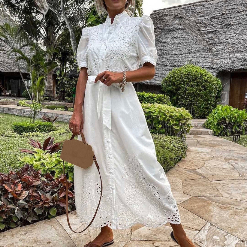 Women's Cotton Maxi Dress Elegant-2