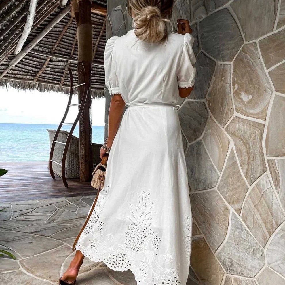 Women's Cotton Maxi Dress Elegant-3