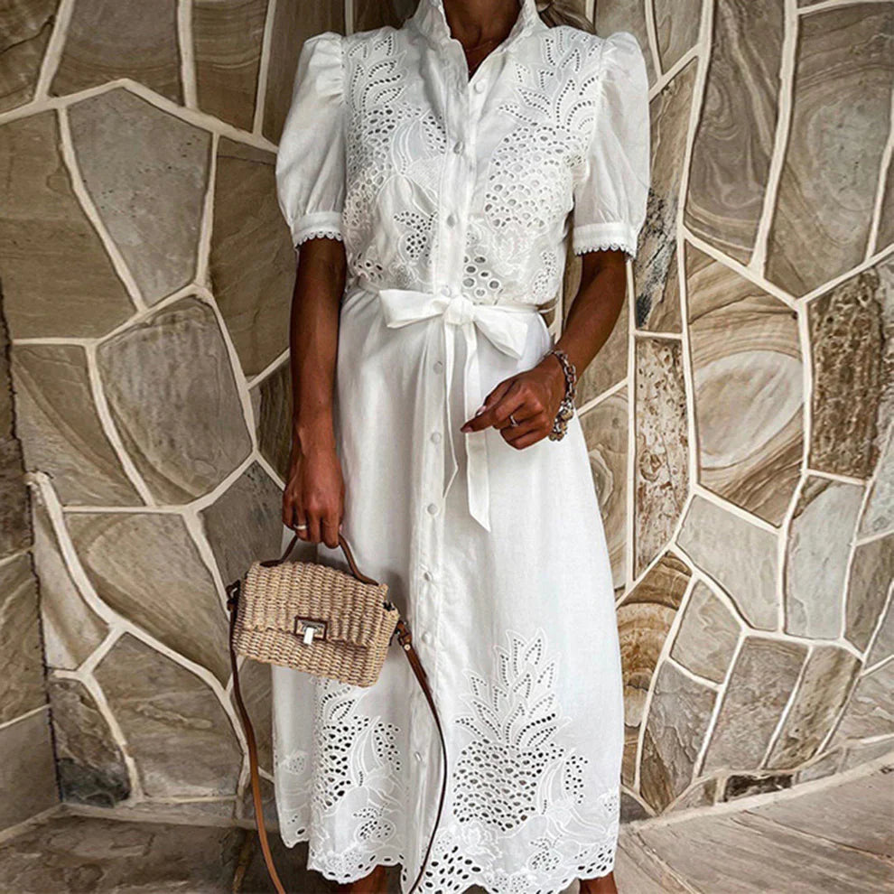 Women's Cotton Maxi Dress Elegant-4