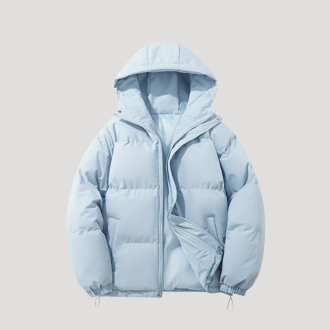 Women's Black Puffer Jacket with Hood for Winter 5