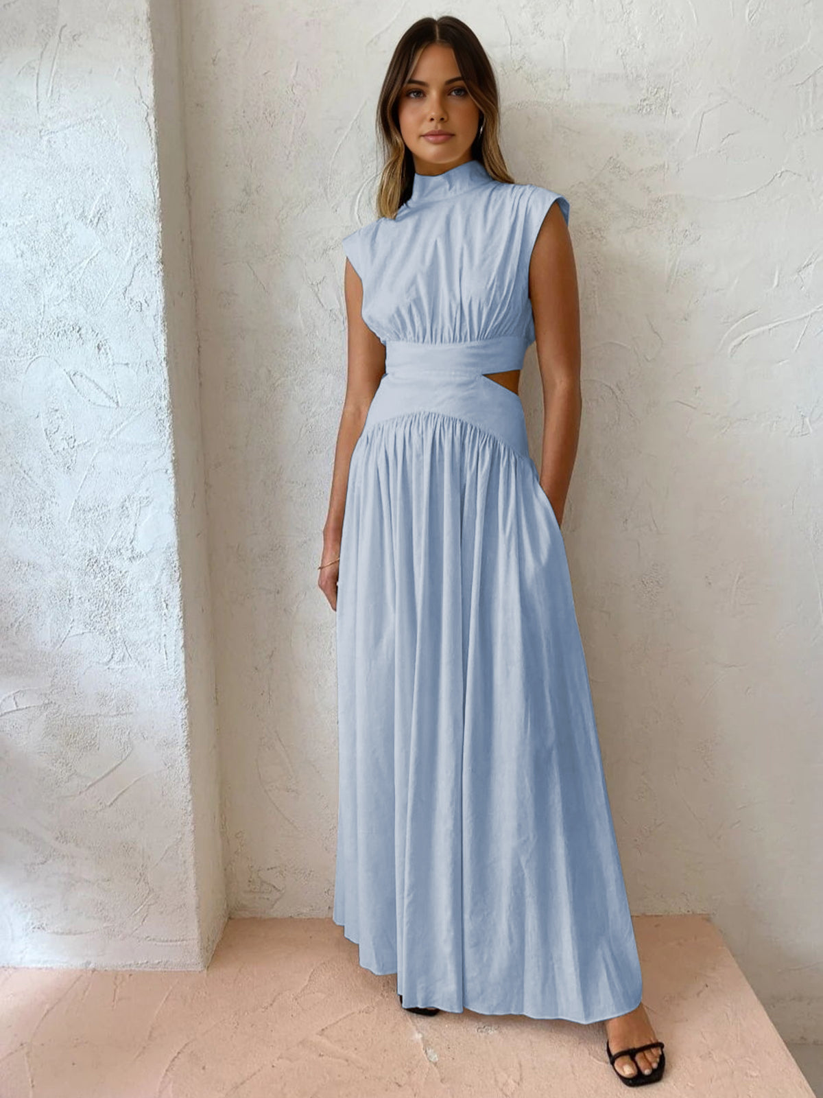 Women's Elegant Cut-Out Maxi Dress for Summer Occasions 6
