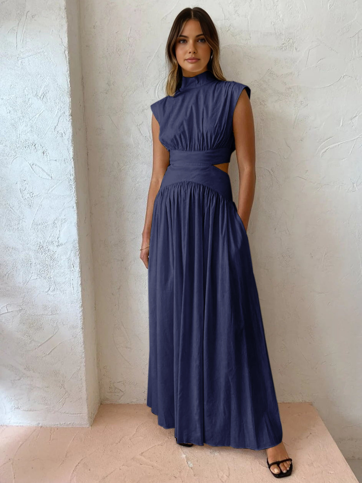Women's Elegant Cut-Out Maxi Dress for Summer Occasions 7