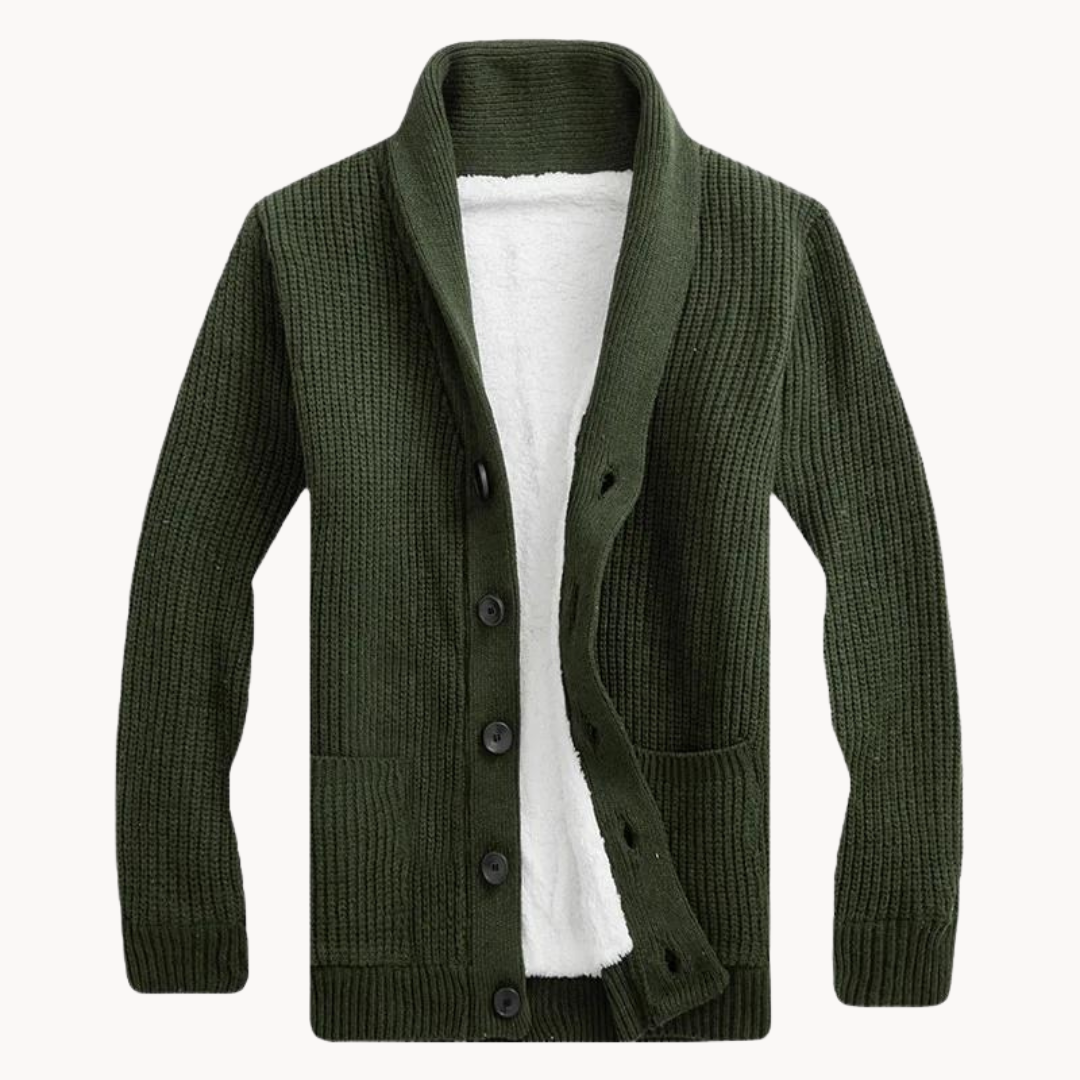 Women's Fleece Shawl Collar Cardigan Sweater 0