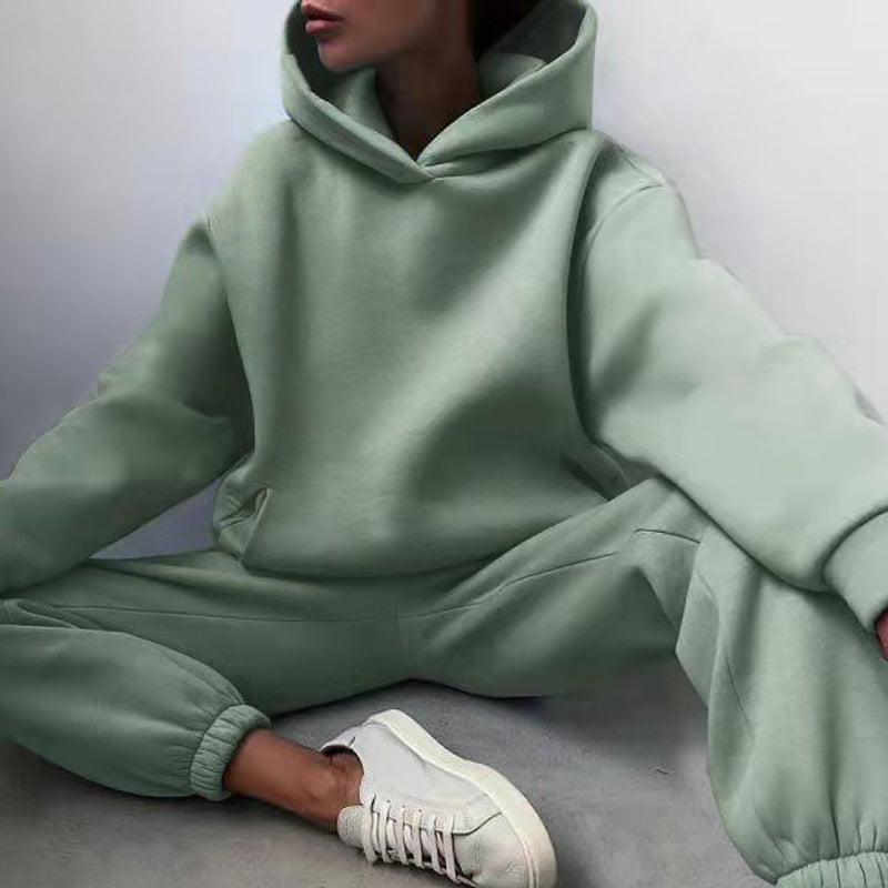 Women's Jogging Suit Tracksuit with Cozy Hoodie and High-Waisted Pants 1