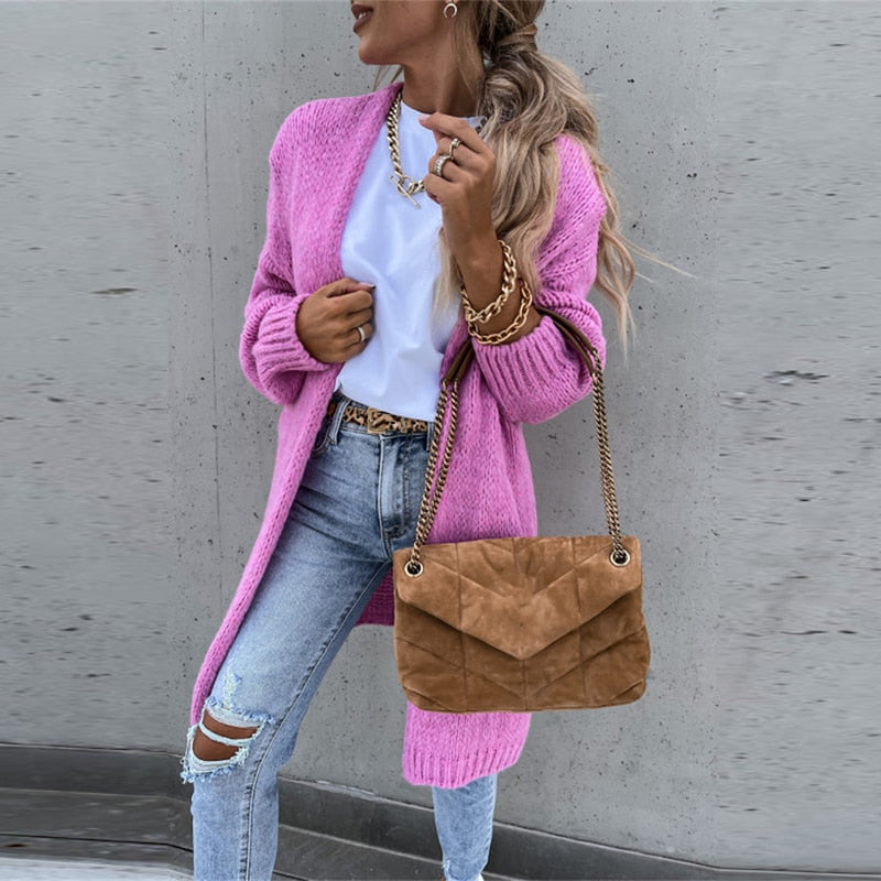 Women's Long Cardigan Knit Sweater 3